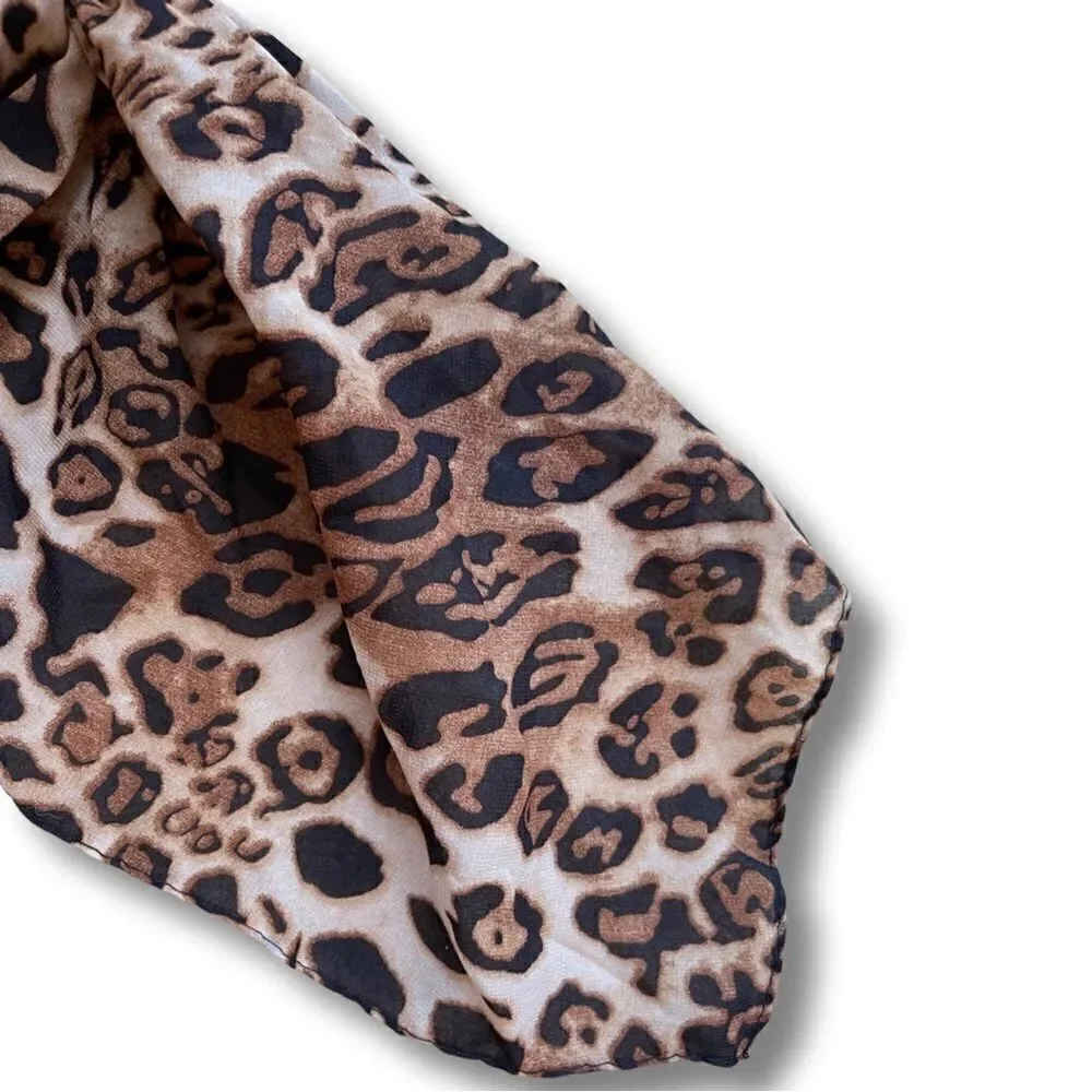 Wild Fable Brown Leopard Scrunchie Scarf NWT